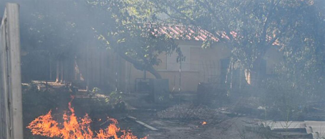 Ηλεία: Φωτιά κοντά σε σπίτια στο Καβούρι (εικόνες)