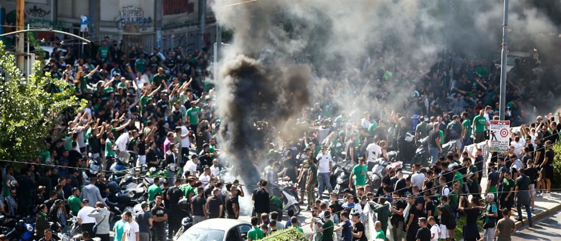 Παναθηναϊκός: συλλαλητήριο έξω από το γήπεδο της Λεωφόρου (εικόνες)