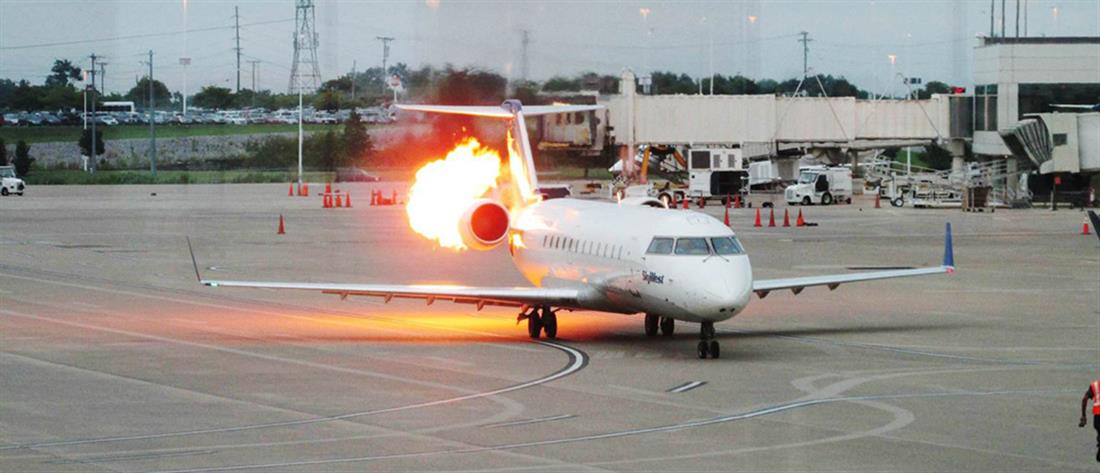 Φωτιά σε αεροσκάφος στο αεροδρόμιο του Ηρακλείου