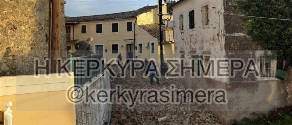 Κακοκαιρία: Σε κατάσταση έκτακτης ανάγκης η Κέρκυρα - Πλημμύρες και κατολισθήσεις (εικόνες)