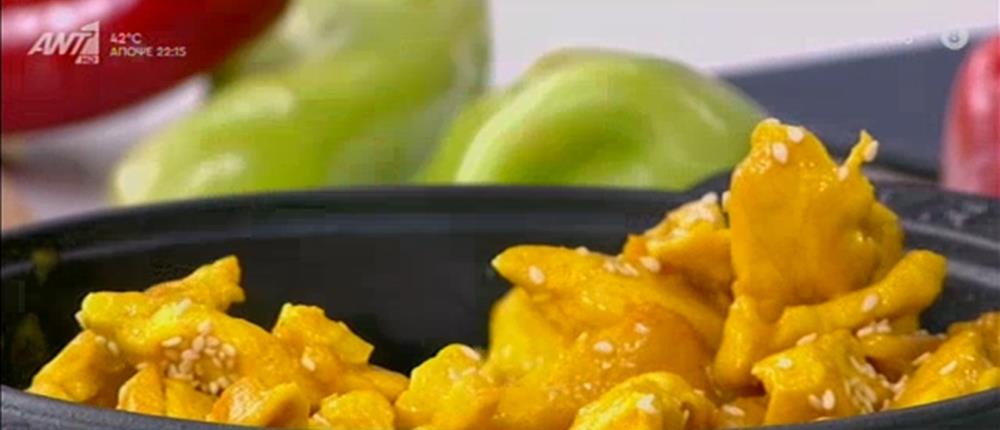 Τηγανιά κοτόπουλο με μουστάρδα και μέλι από τον Πέτρο Συρίγο