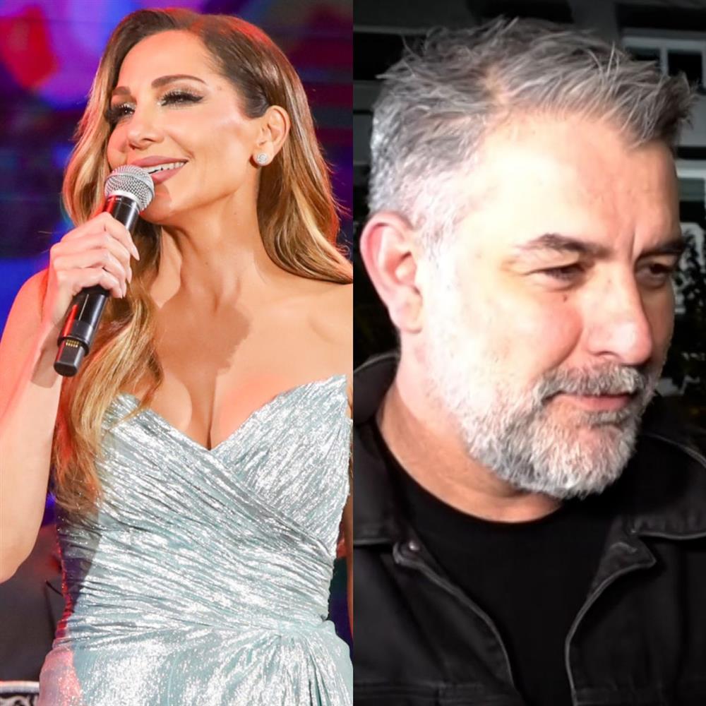 Βασίλης Μπισμπίκης: Στο πλευρό της Δέσποινας Βανδή στην πρεμιέρα της - Το τρυφερό φιλί της τραγουδίστριας στον ηθοποιό από τη σκηνή