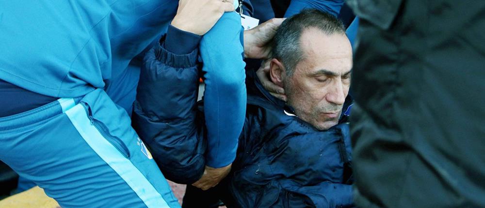 Ημιλιπόθυμος ο Δώνης μετά από ποτήρι που του πέταξαν στο κεφάλι (βίντεο)