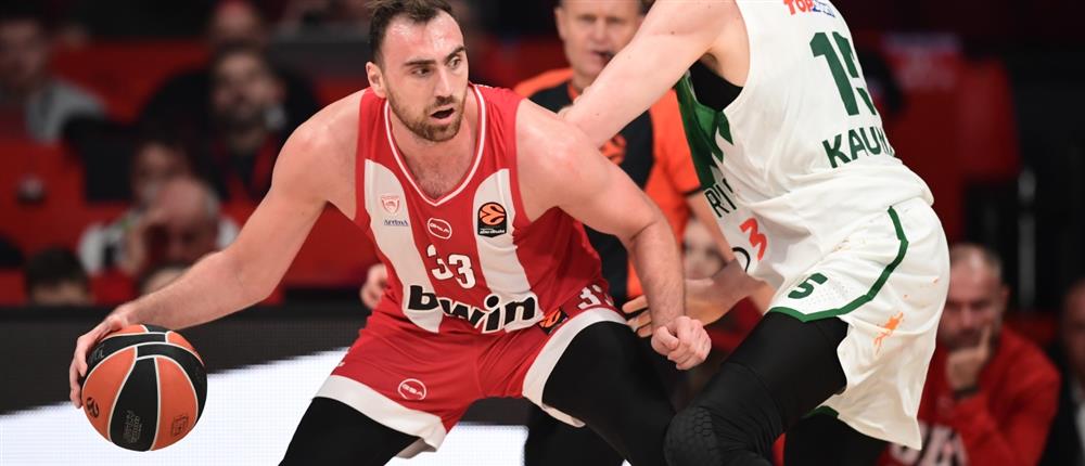 Ολυμπιακός – Ζαλγκίρις: Εμφατική νίκη στον απόηχο του τραυματισμού του Έβανς