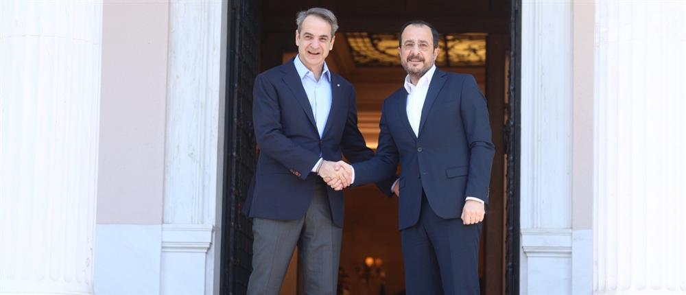 Συνάντηση Μητσοτάκη - Χριστοδουλίδη και συνεδρίαση της 3ης Διακυβερνητικής Συνόδου Κύπρου-Ελλάδας