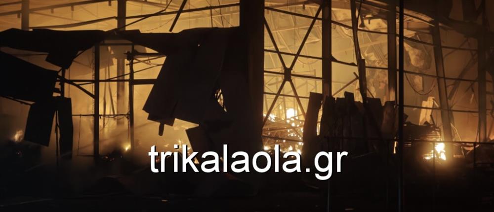 Φωτιά σε εργοστάσιο στα Τρίκαλα: Ανασύρθηκαν 3 σοροί (βίντεο)
