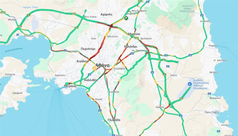 Χάρτης - Κίνηση στους δρόμους Χάρτης - Κίνηση στους δρόμους