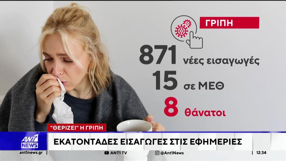 Θερίζει η γρίπη: Εκατοντάδες εισαγωγές στις εφημερίες