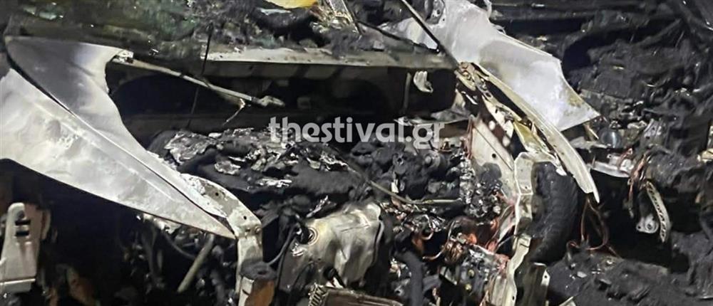 Θεσσαλονίκη: Φωτιά σε μάντρα με μεταχειρισμένα οχήματα