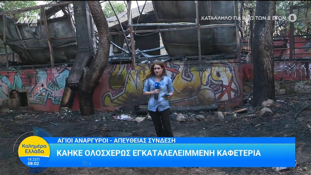 Αγ. Ανάργυροι: Κάηκε ολοσχερώς εγκαταλελειμμένη καφετέρια - Καλημέρα Ελλάδα - 18/09/2025