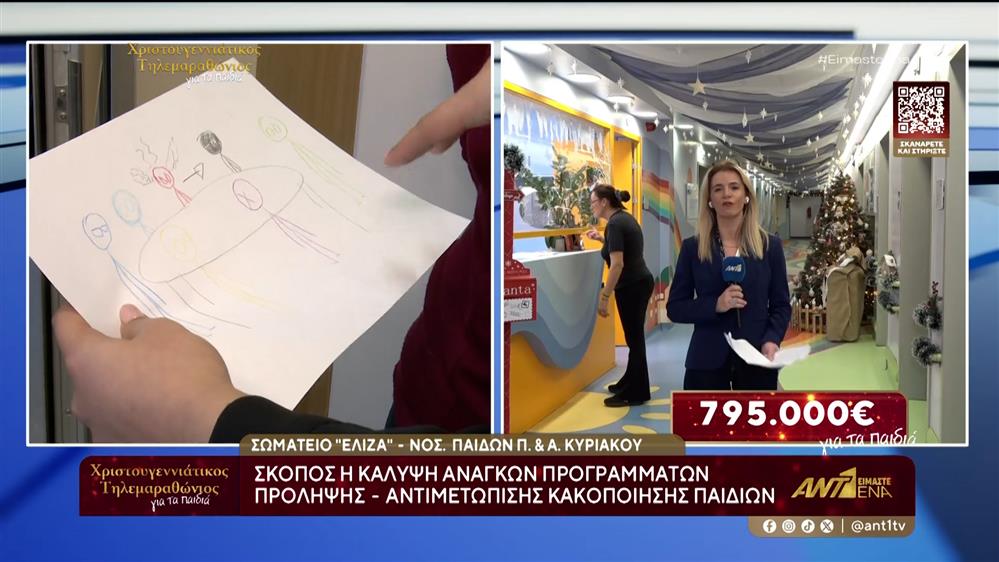 Χριστουγεννιάτικος Τηλεμαραθώνιος ΑΝΤ1 - "ΕΛΙΖΑ": Το έργο του σωματείου στο Νοσοκοκομείο Παίδων "Αγλαΐα Κυριακού"