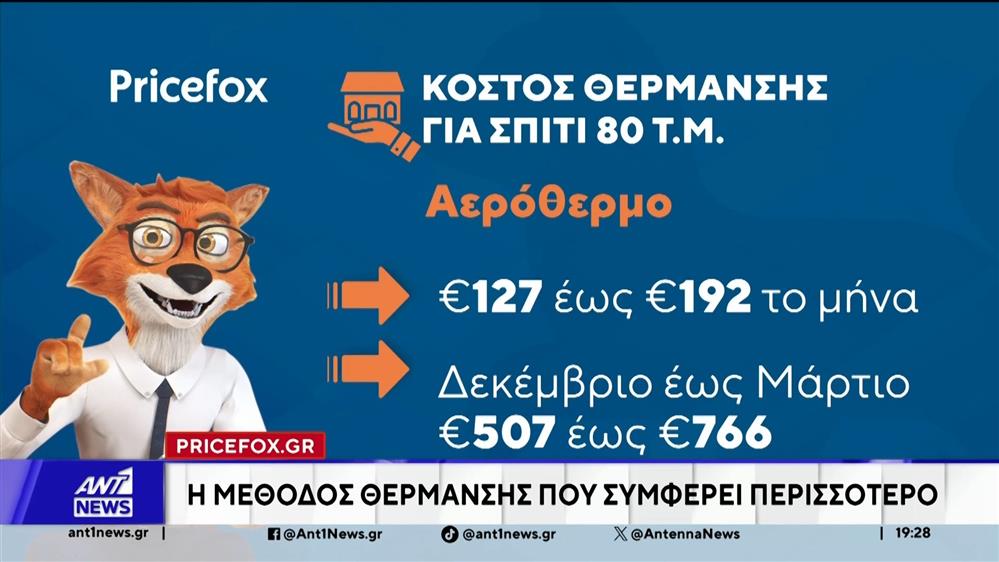 Νέα έρευνα της Pricefox.gr για φθηνότερο τρόπο να ζεστάνετε το σπίτι σας