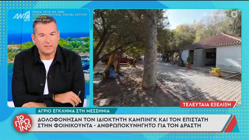 Φοινικούντα: Δολοφόνησαν τον ιδιοκτήτη κάμπινγκ και τον επιστάτη - Το Πρωινό - 06/10/2025