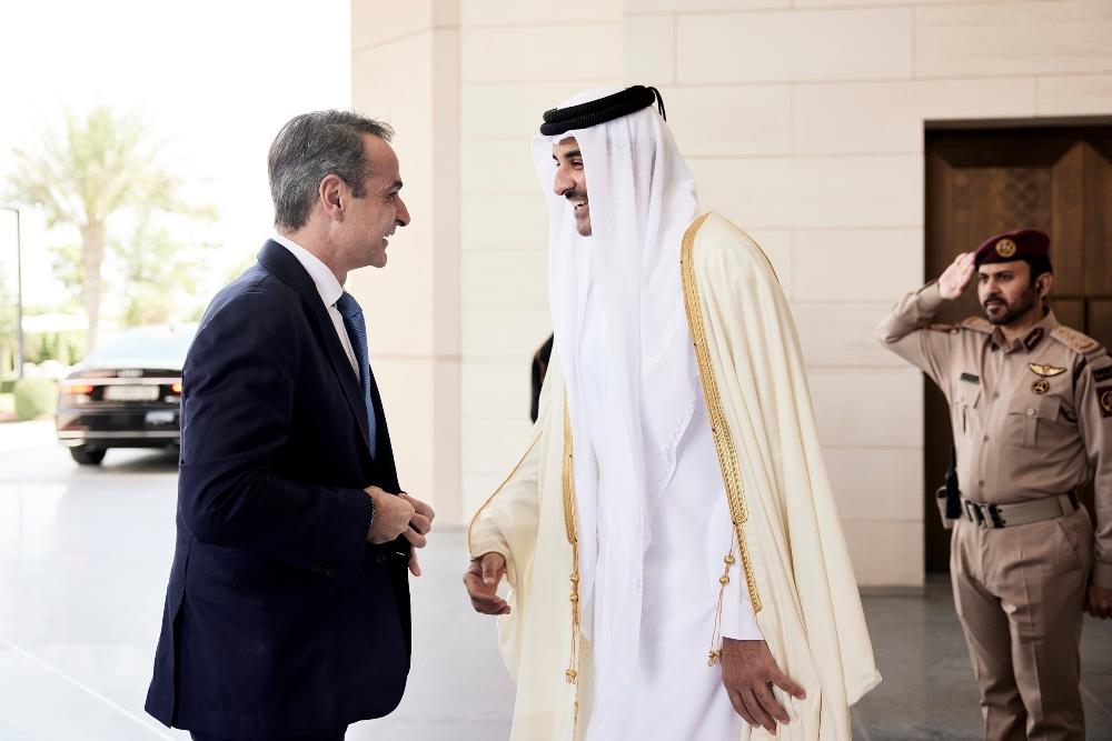 Μητσοτάκης - Αλ Θάνι - Εμίρης του Κατάρ - Tamim bin Hamad Al Thani Μητσοτάκης - Αλ Θάνι - Εμίρης του Κατάρ - Tamim bin Hamad Al Thani