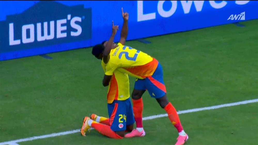 COPA AMERICA 2024| Κολομβία - Παναμάς | Ο Κόρντομπα κάνει το 1-0 με κεφαλιά μετά από εκτέλεση κόρνερ του Χάμες Ροντρίγκες