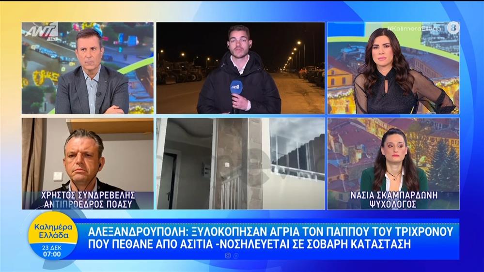 Αλεξανδρούπολη: Ξυλοκόπησαν άγρια τον παππού του τρίχρονου που πέθανε από ασιτία – Καλημέρα Ελλάδα – 23/12/2025
