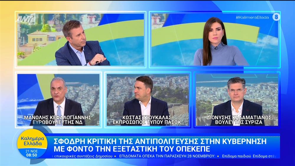 Οι Μ. Κεφαλογιάννης, Κ. Τσουκαλάς και Δ. Καλαματιανός στο Καλημέρα Ελλάδα - 21/11/2025