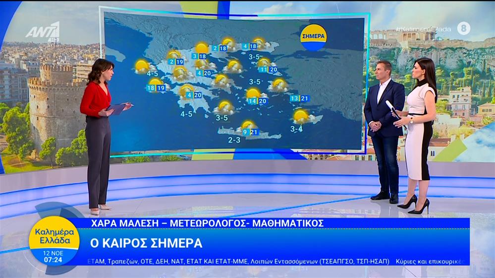 Καιρός - Καλημέρα Ελλάδα - 12/11/2025
