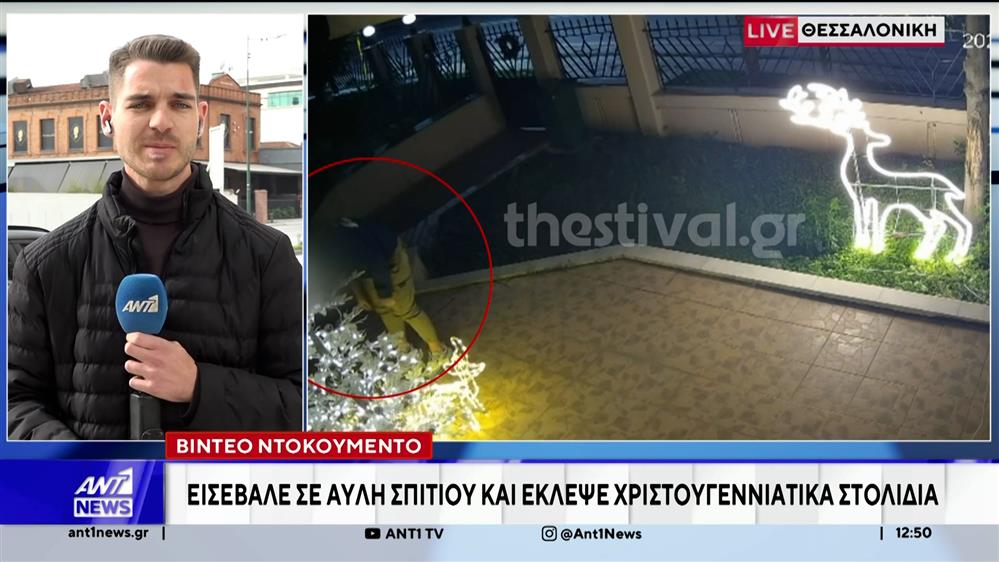 Άνδρας εισέβαλε σε αυλή σπιτιού και έκλεψε χριστουγεννιάτικα στολίδια
