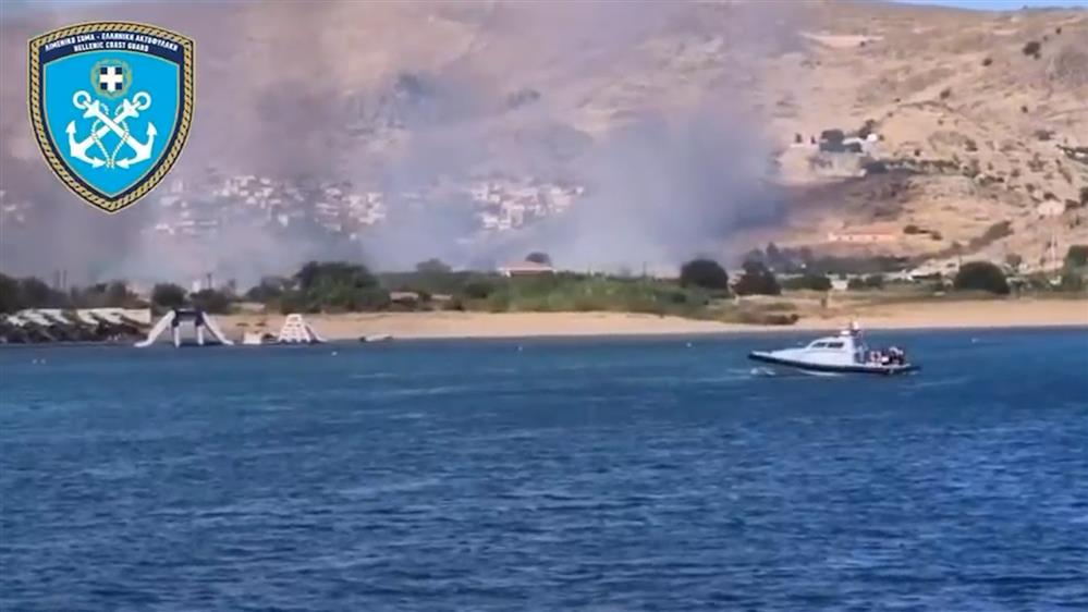 Επιχείρηση απεγκλωβισμού από την παραλία Θάνος στη Λήμνο