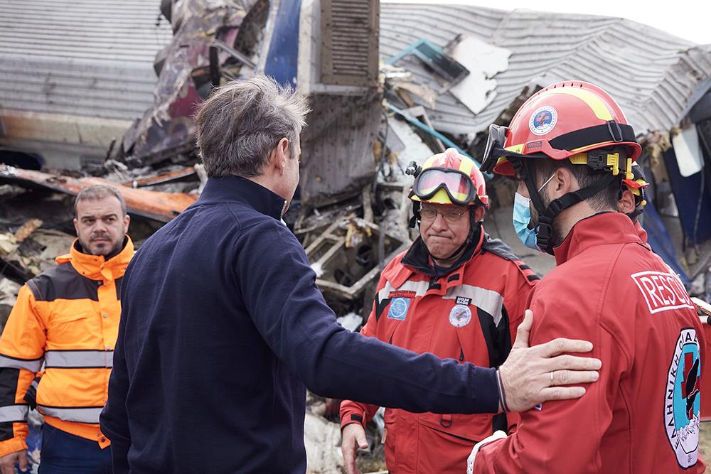 Κυριάκος Μητσοτάκης - Τέμπη - σύγκρουση τρένων