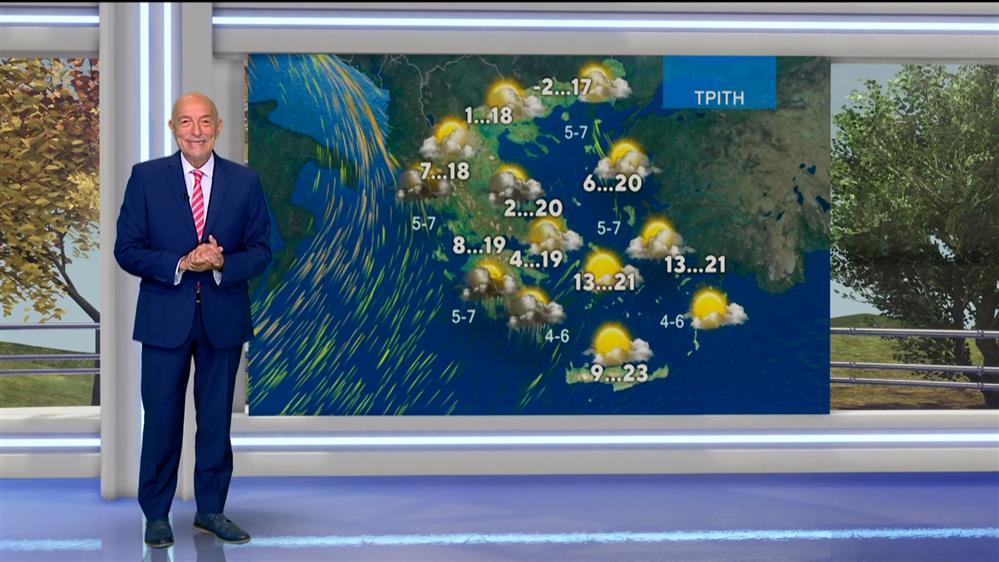Δελτίο καιρού στις 20:00 – 23-11-2025 
