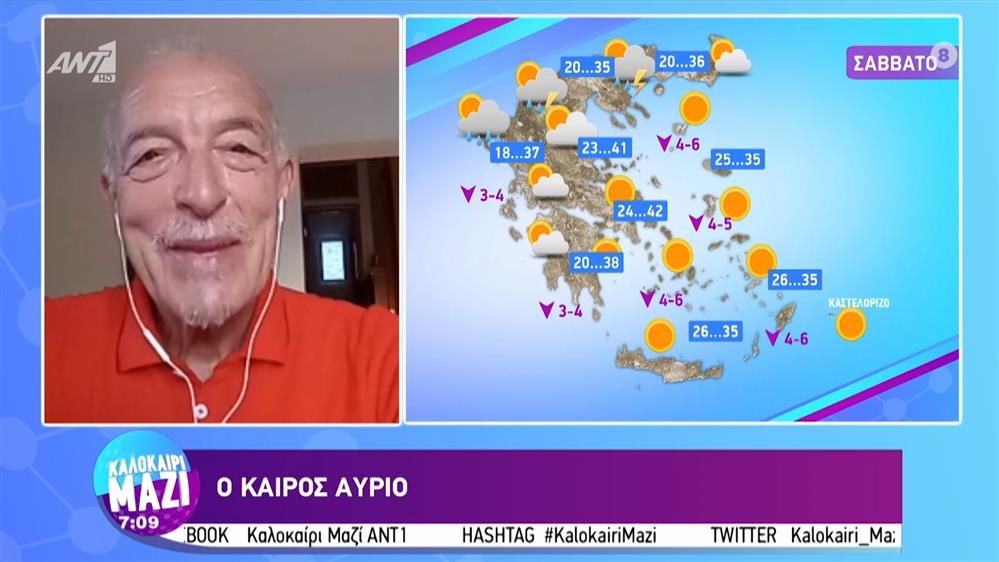 Ο καιρός σήμερα – Καλοκαίρι Μαζί – 19/08/2022

