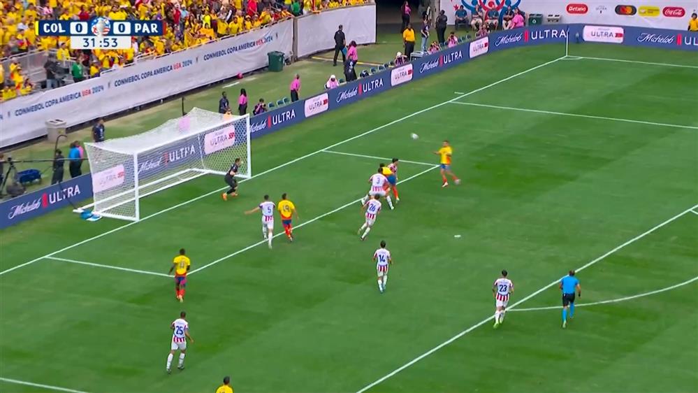 COPA AMERICA 2024| Κολομβία - Παραγουάη | Ο Μουνιός με καρφωτή κεφαλιά κάνει το 1-0 - Ασίστ ο Χάμες Ροντρίγκεζ