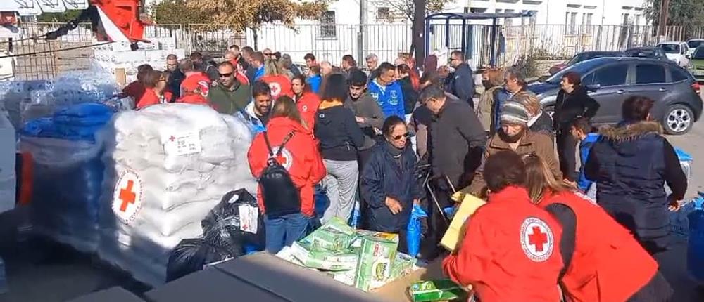 Ελληνικός Ερυθρός Σταυρός - πλημμύρες στη Θεσσαλία