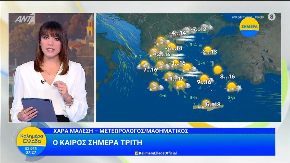 Καιρός - Καλημέρα Ελλάδα - 03/02/2026