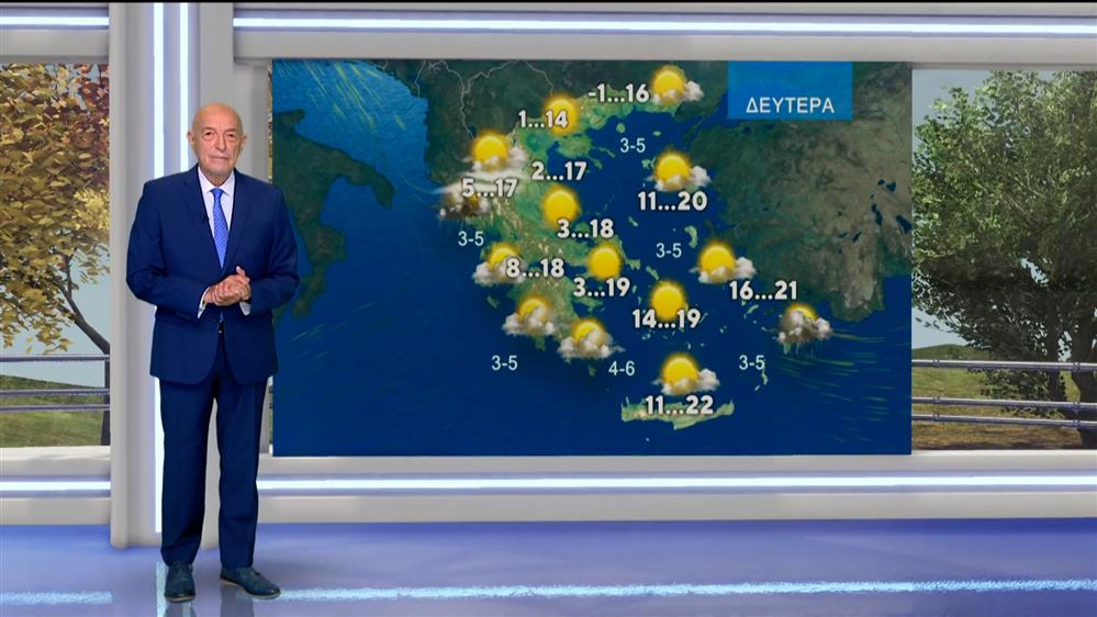 Δελτίο καιρού στις 20:00 – 22-11-2025 
