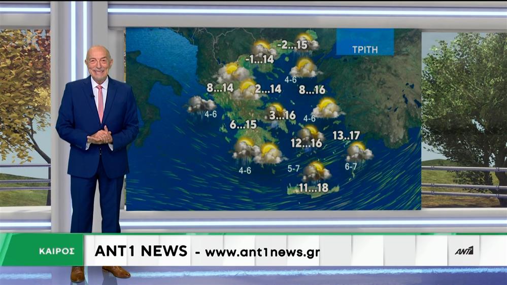 Δελτίο καιρού στις 20:00 – 25-01-2026