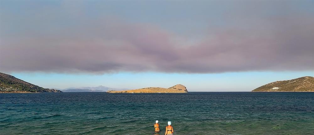 Καπνοί - φωτιά Εύβοια - Ανατολική Αττική