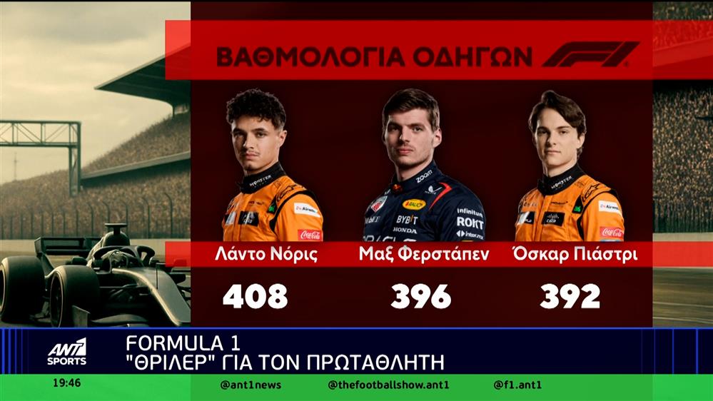 Formula 1: "Θρίλερ" για τον πρωταθλητή