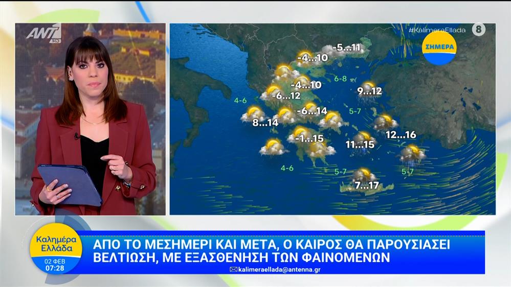 Καιρός - Καλημέρα Ελλάδα - 02/02/2026