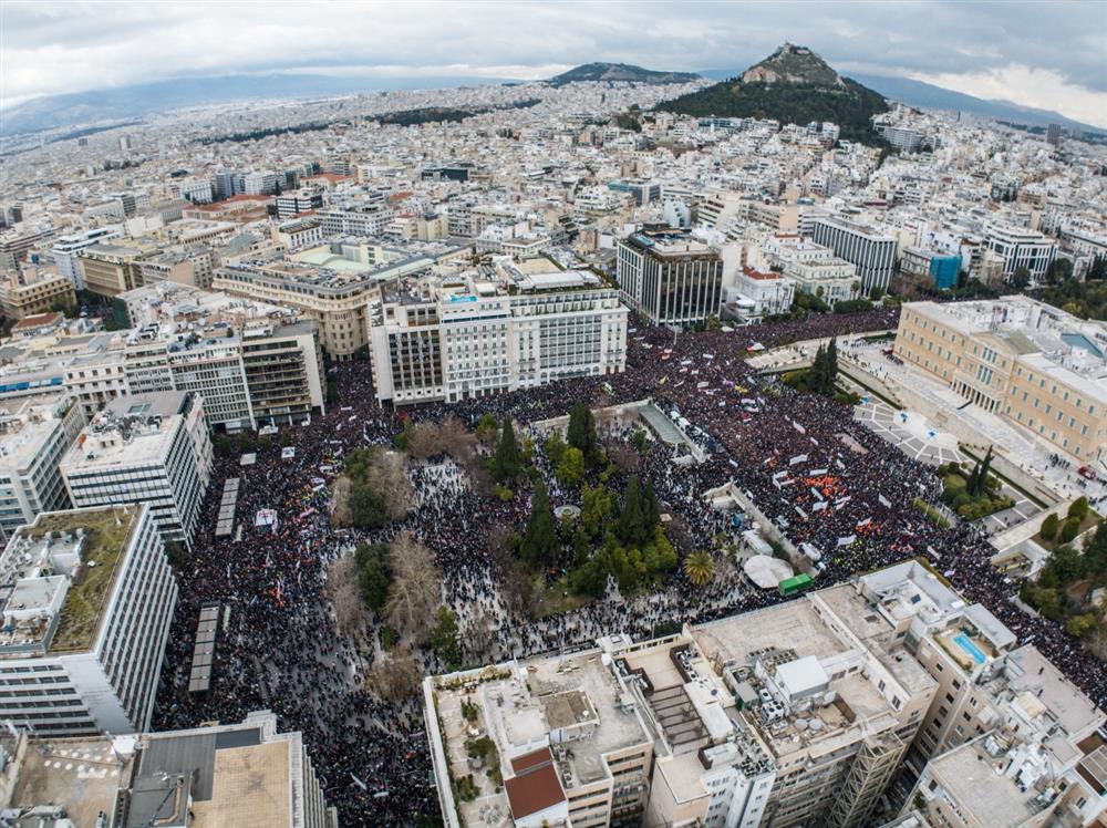Πανοραμικές φωτογραφίες - Τέμπη - Αθήνα - Συλλαλητήριο