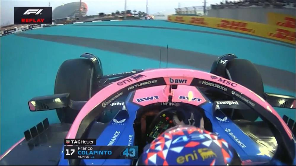 Ο Colapinto βγαίνει εκτός πίστας στην στροφή 8