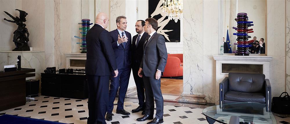 Μητσοτάκης - Παρίσι - Τετραμερής Σύνοδος Ελλάδας, Κύπρου, Λιβάνου, Γαλλίας