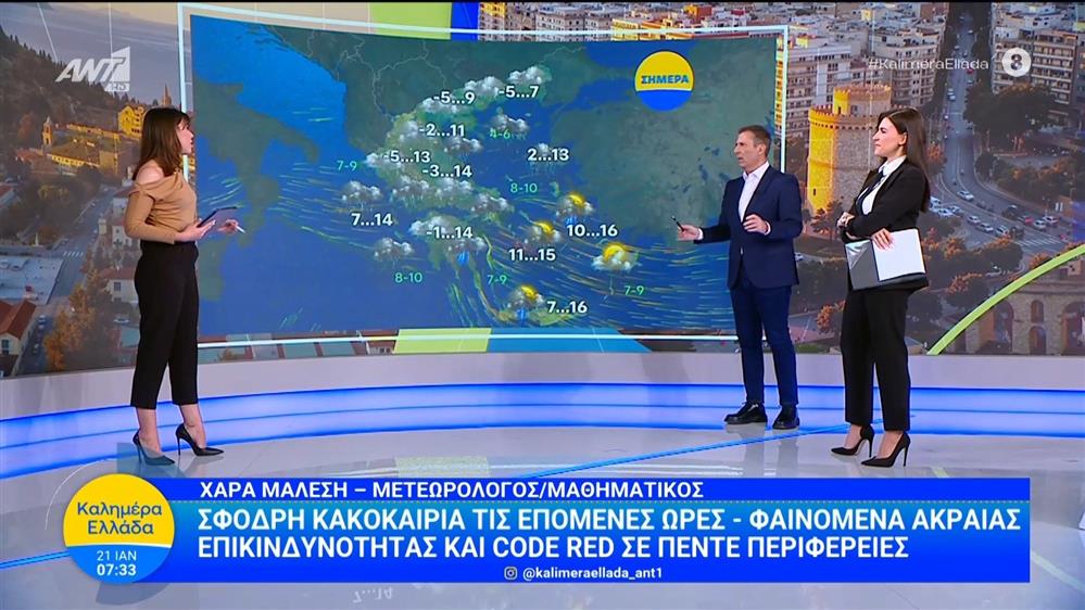 Καιρός - Καλημέρα Ελλάδα - 21/01/2026