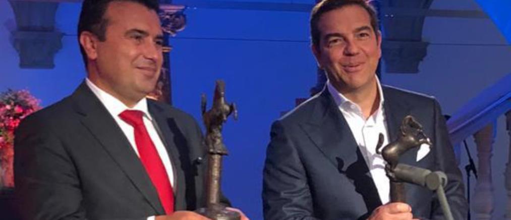 Τσίπρας – Ζάεφ: Βραβείο Βεστφαλίας για τη “Συμφωνία των Πρεσπών”