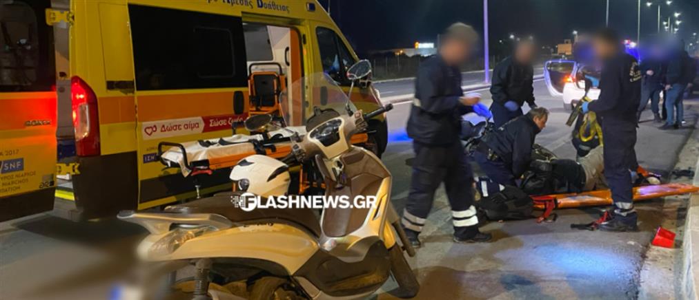 Τροχαίο με εγκατάλειψη στα Χανιά: Στο νοσοκομείο ένας μοτοσικλετιστής (εικόνες)