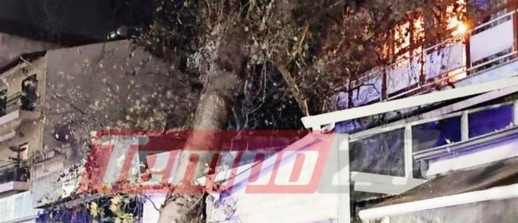 Ηγουμενίτσα: Πλάτανος έπεσε σε επιχείρηση εξαιτίας των σφοδρών ανέμων (βίντεο)