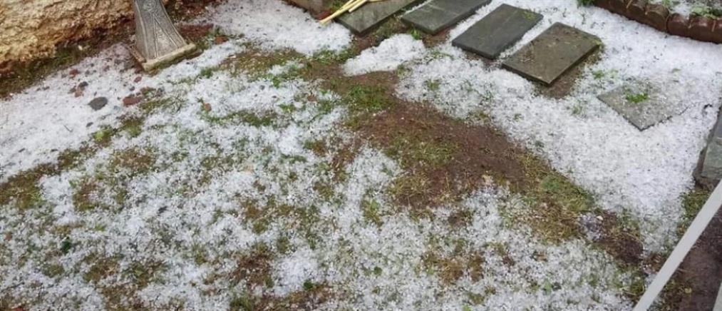 “Ψυχρή Λίμνη”: χαλάζι στην Φλώρινα (βίντεο)