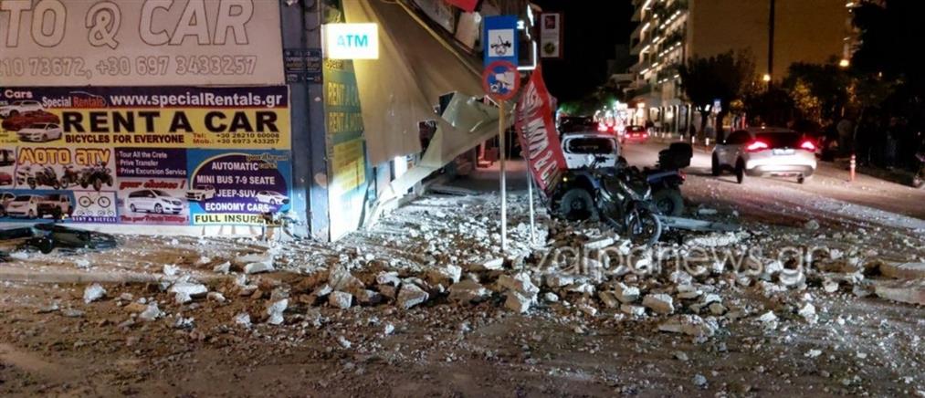 Χανιά: Κατέρρευσε μπαλκόνι από οικοδομή - Από τύχη δεν υπήρξαν θύματα