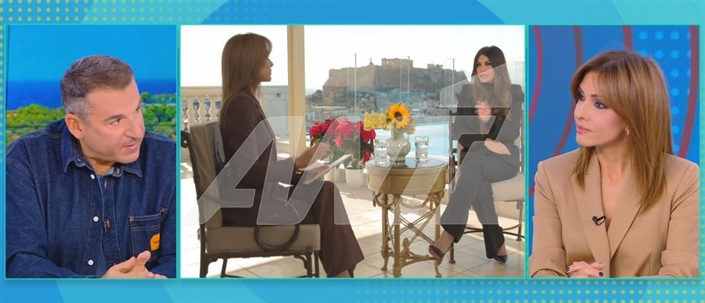 Tο παρασκήνιο της συνέντευξης της Κίμπερλι Γκίλφοϊλ στον ΑΝΤ1 και την Μαρία Σαράφογλου (βίντεο)