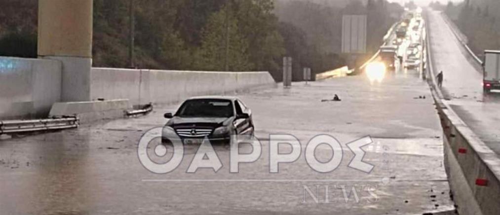 Πλημμύρισε ο αυτοκινητόδρομος του Μορέα στην εθνική οδό Καλαμάτας – Τρίπολης