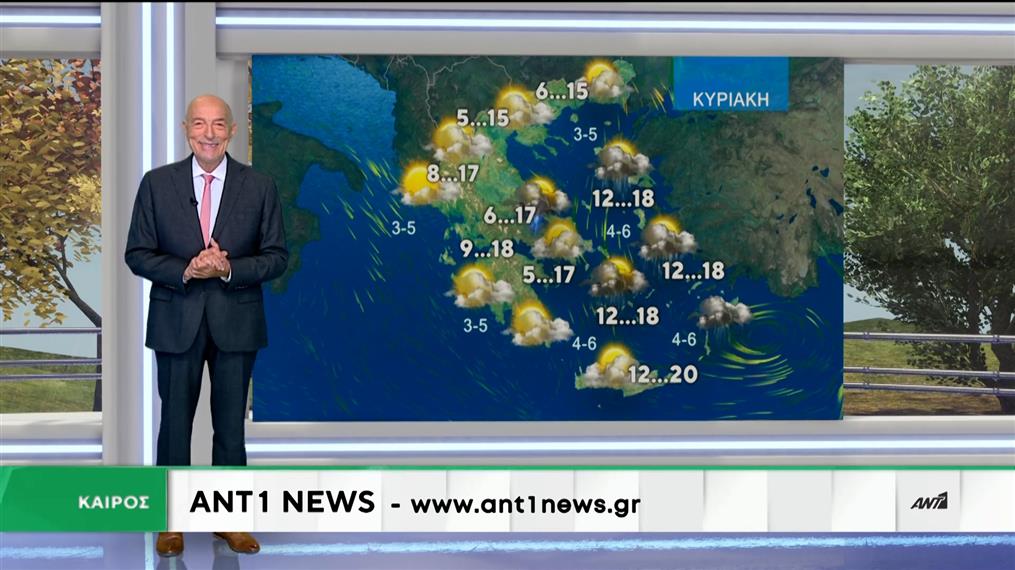 Δελτίο καιρού στις 20:00 – 05-12-2025