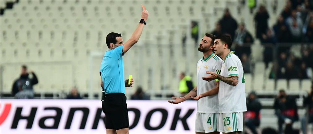 Europa League: Κόκκινη κάρτα για τον Μαντσίνι, με 10 παίκτες η Ρόμα κόντρα στον Παναθηναϊκό (βίντεο)
