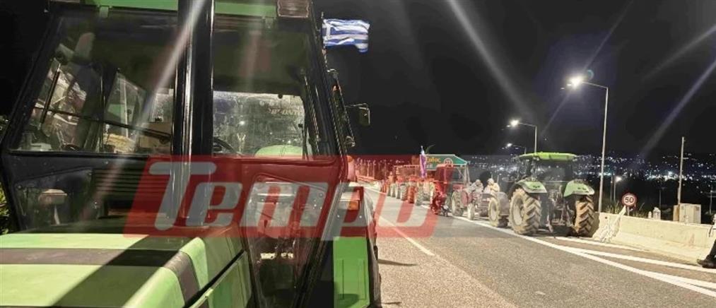 Πάτρα: Διπλός αποκλεισμός από τους αγρότες στην Ολυμπία Οδό