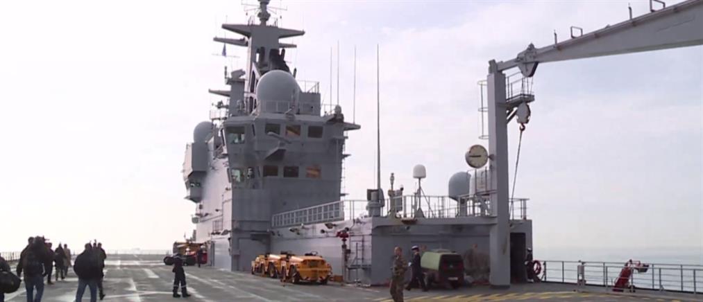 Ο ΑΝΤ1 στο γαλλικό ελικοπτεροφόρο “Dixmude” (βίντεο)